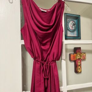 MaggyLondon Sexy&Classy w gold/silver sandals! Sleeveless Cowl Midi Dress